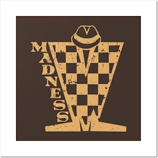 Madness Checkerboard HD - Distressed Brown Posters and Art